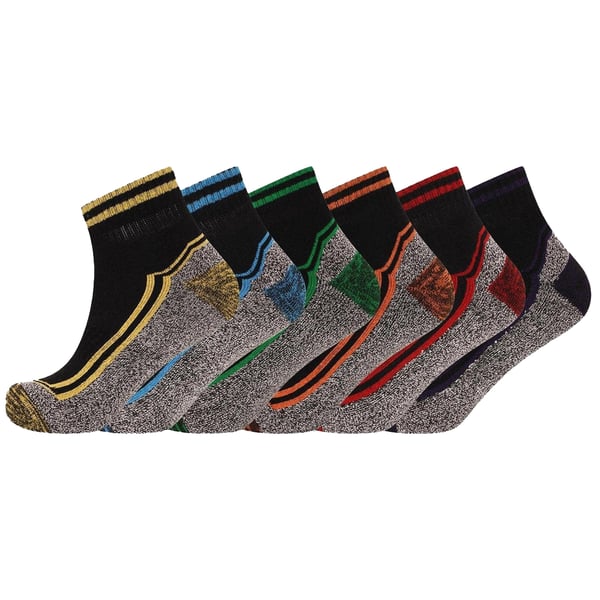 Soxy Mens Contrast Panel Bamboo Diabetic Socks (Pack of 6)