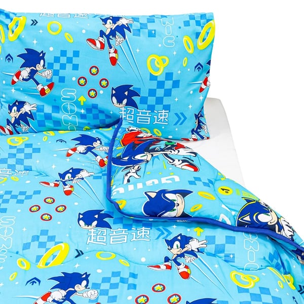 Sonic The Hedgehog Vändbart Påslakanset