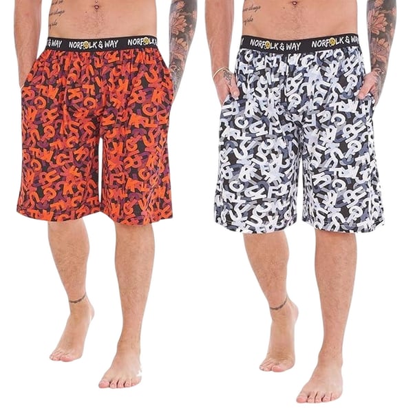 Norfolk Industries Mens Lounge Shorts (Pack of 2) Norfolk Industries Mens Lounge Shorts (Pack of 2)