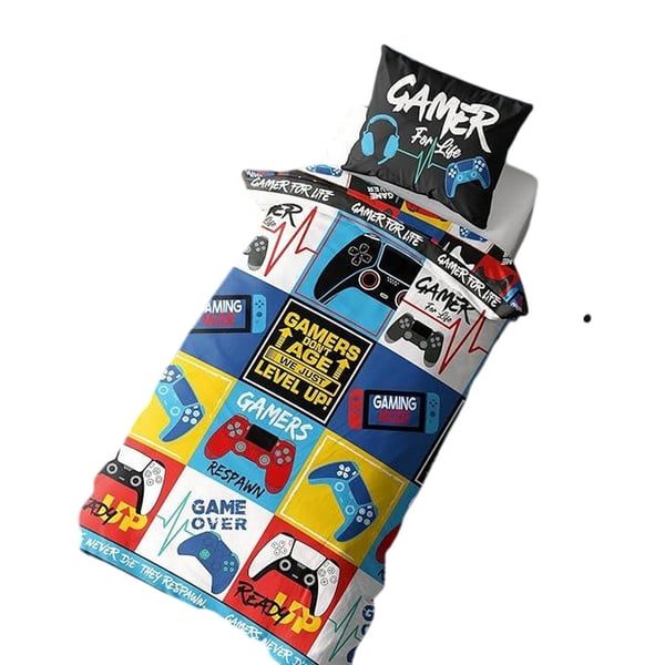 Vändbart påslakanset Gamer Levels