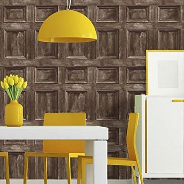 Fine Decor Tapet med träpanel