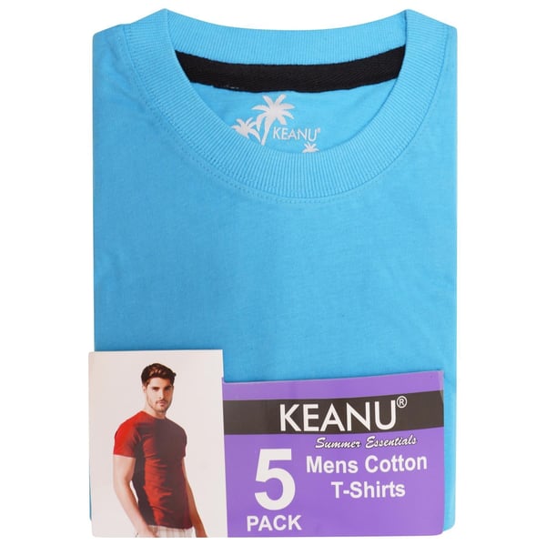 Keanu Mens Plain T-Shirt (Pack of 5)