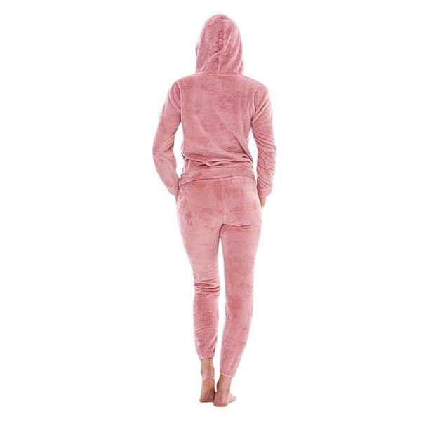 Keanu Womens/Ladies Heart Fleece Embossed Long Pyjama Set