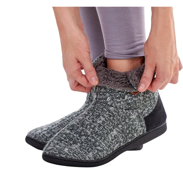 Keanu Womens/Ladies Cable Knit Slipper Boots