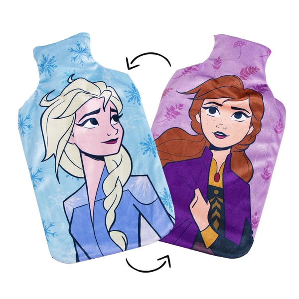 Frozen Reversible 2L Hot Water Bottle And Cover