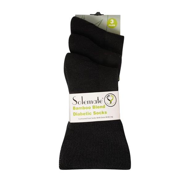 Soxy Mens Bamboo Extra Wide Diabetic Socks (Pack of 6)