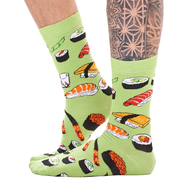 Floso Unisex Adult Sushi Socks (Pack of 6)