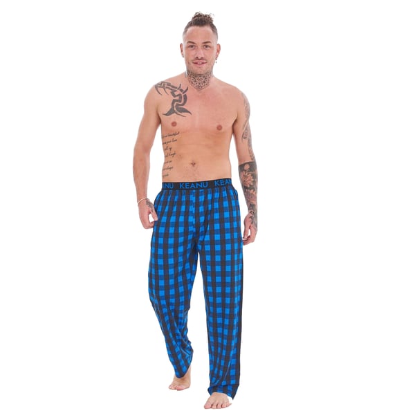 Keanu Mens Buffalo Check Lounge Pants (Pack of 2)