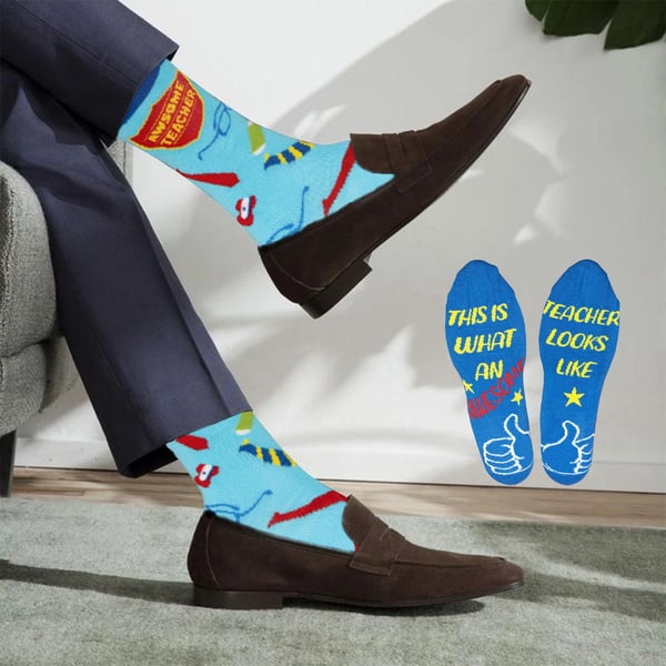 Public Dealz Mens Pack Teacher Cotton Socks (Pack of 2)