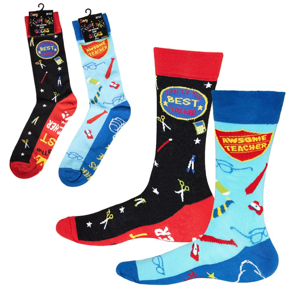 Public Dealz Mens Pack Teacher Cotton Socks (Pack of 2)