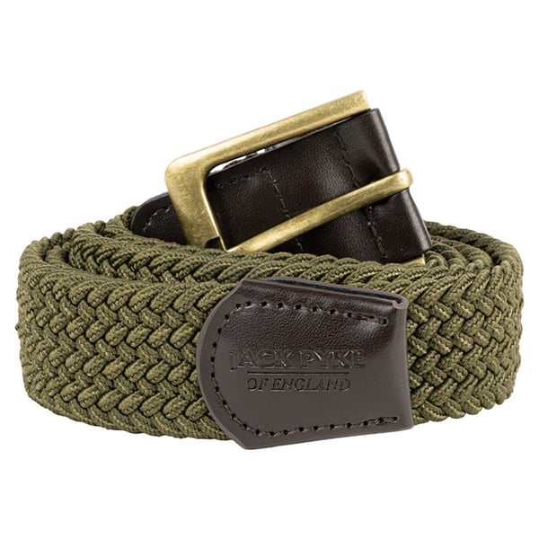 Jack Pyke Mens Countryman Leather Trim Elasticated Waist Belt