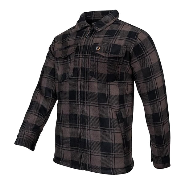 Speero Mens Checked Sherpa Fleece Lined Shirt