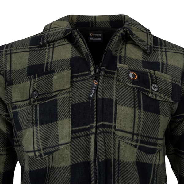 Speero Mens Checked Sherpa Fleece Lined Shirt