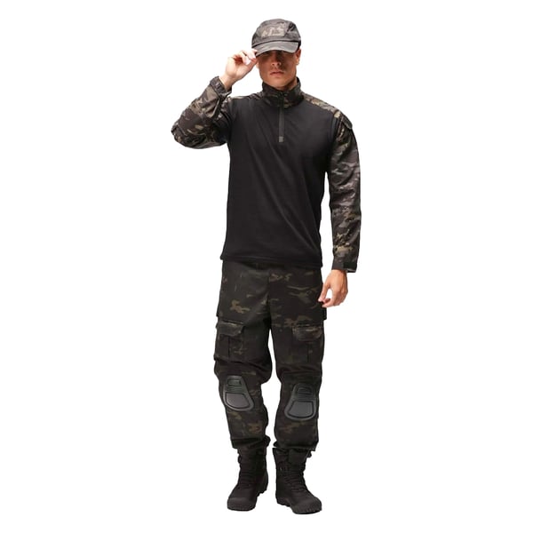 Viper Mens Special Ops Quarter Zip Long-Sleeved T-Shirt