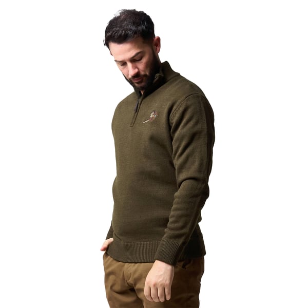 Jack Pyke Mens Pheasant Zip Neck Sweatshirt