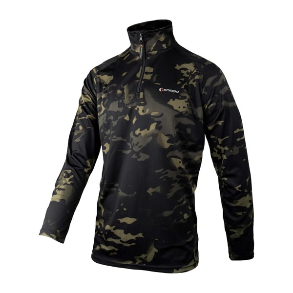 Speero Mens Armour Camo Quarter Zip Midlayer