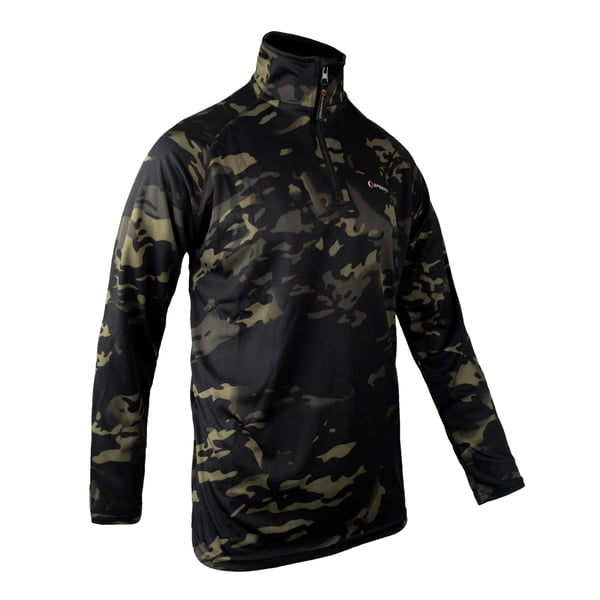 Speero Mens Armour Camo Quarter Zip Midlayer