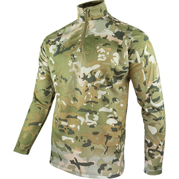 Viper Mens Armour Camo Mesh Quarter Zip Midlayer