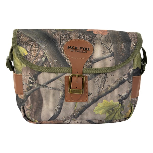 Jack Pyke Oak Leaf Leather Trim Camo Cartridge Bag
