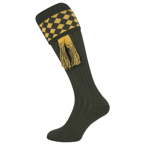 Jack Pyke Unisex Adult Harlequin Shooting Socks with Garters