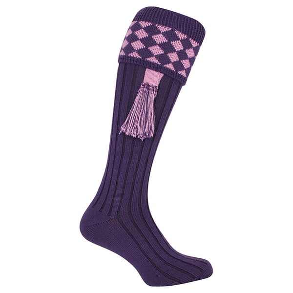 Jack Pyke Unisex Adult Harlequin Shooting Socks with Garters