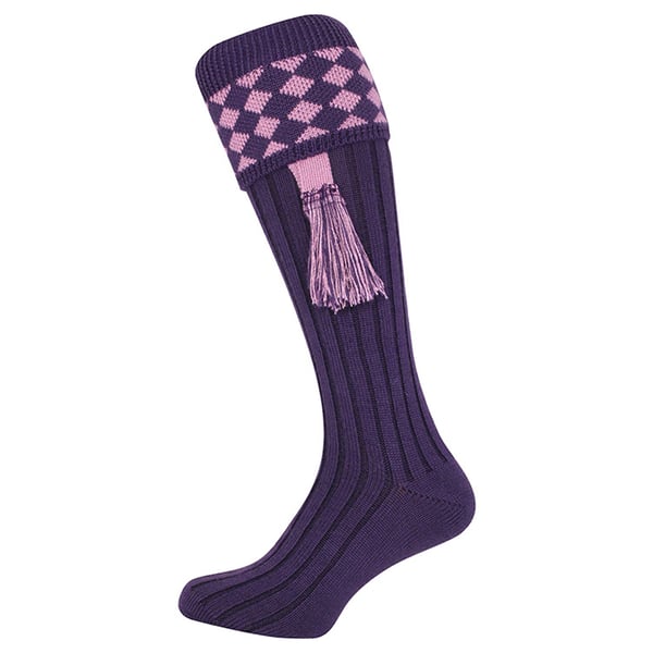 Jack Pyke Unisex Adult Harlequin Shooting Socks with Garters