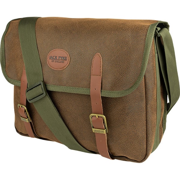 Jack Pyke Logo Leather Trim Messenger Bag