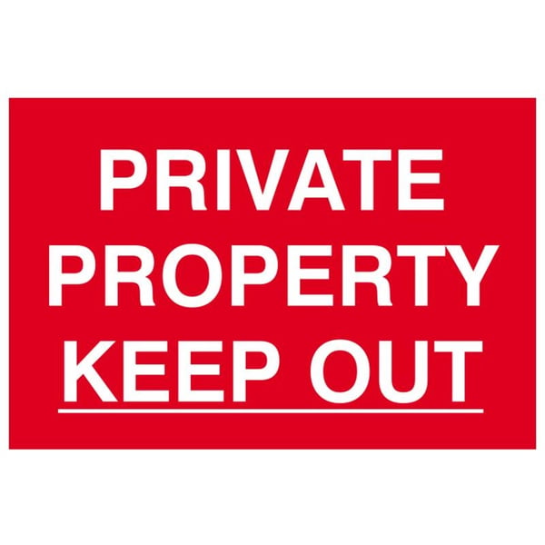 Scan Private Property Keep Out - Pvc Sign 300 X 200mm