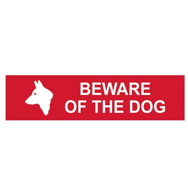 Scan Beware Of The Dog - Pvc Sign 200 X 50mm