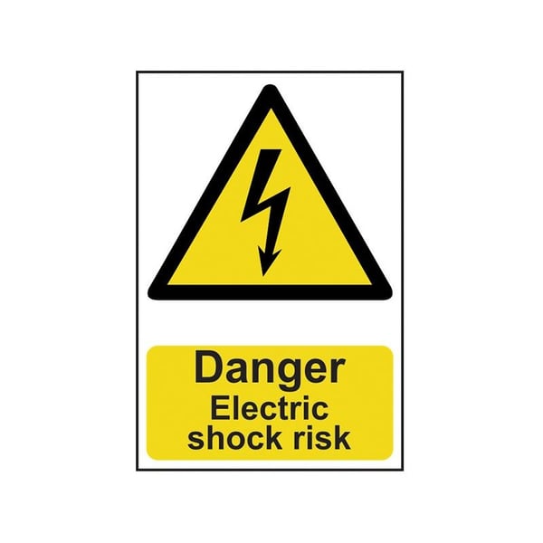 Scan Danger Electric Shock Risk - Pvc Sign 200 X 300mm