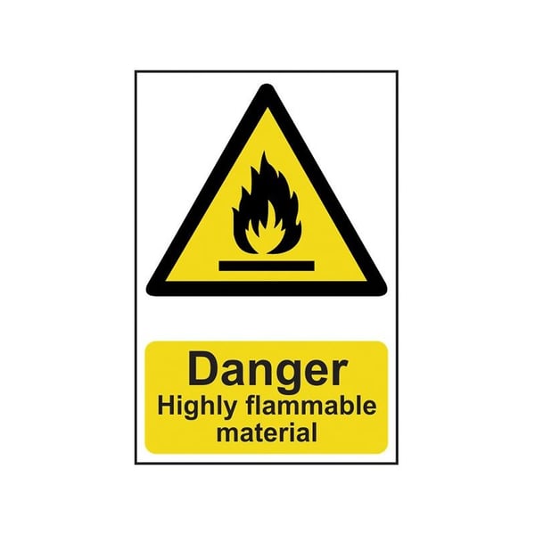 Scan Danger Highly Flammable Material - Pvc Sign 200 X 300mm