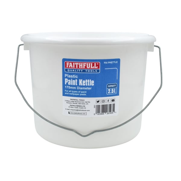 Faithfull Malekedel i plast 2,5 liter