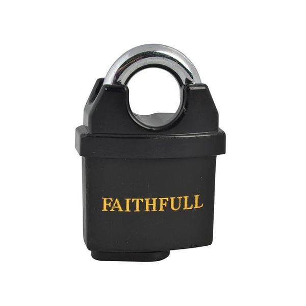 Faithfull Pvc Coated Brass Padlock 50mm