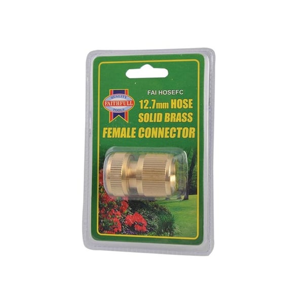 Faithfull Brass Female Hose Connector 12.5mm (1/2in)