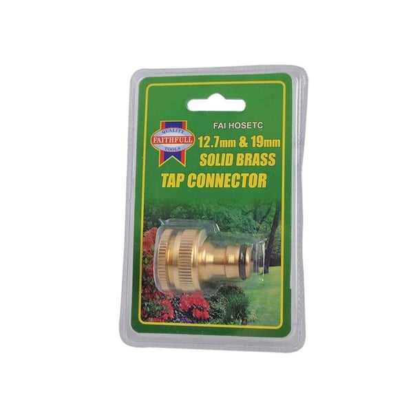 Faithfull Brass Dual Tap Connector 12.5-19mm (1/2 - 3/4in)
