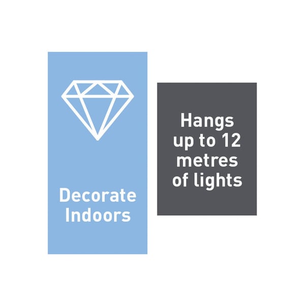 Command Clear Decorating Clips med klare strimler (pakke 20)