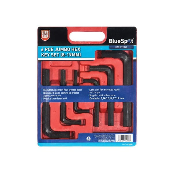 BlueSpot Tools Jumbo sekskantnøglesæt, 6 dele