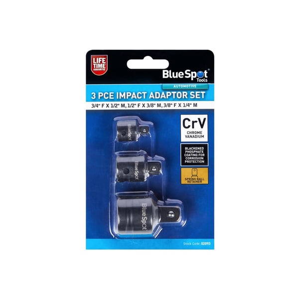 Bluespot Tools slagadapterset, 3 delar