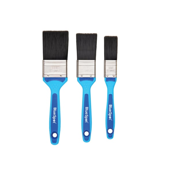BlueSpot Tools Syntetisk penselsæt med blødt greb, 3 dele
