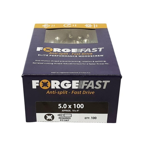 ForgeFix Forgefast Pozi kompatible træskruer, æske