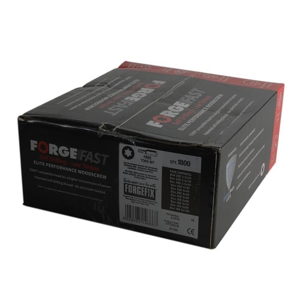 ForgeFix Forgefast Torx-kompatibel træskrue pakke 1800 stk.