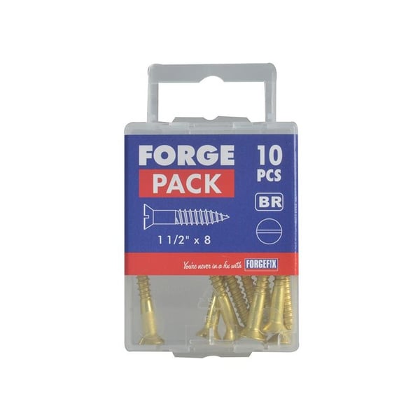 Forgefix-puuruuvit, uritetut, uppokantaiset, messinkiä