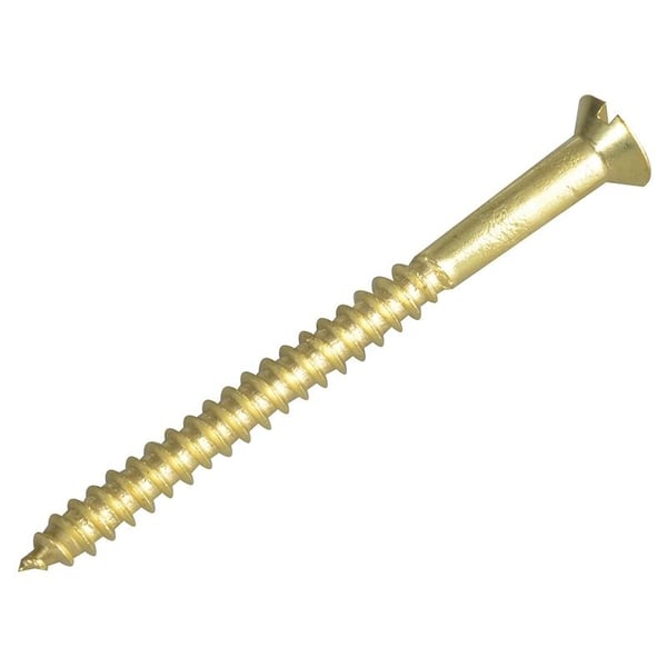 Forgefix Träskruvar, Spårade, Försänkta, Mässing
