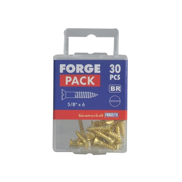 Forgefix-puuruuvit, uritetut, uppokantaiset, messinkiä