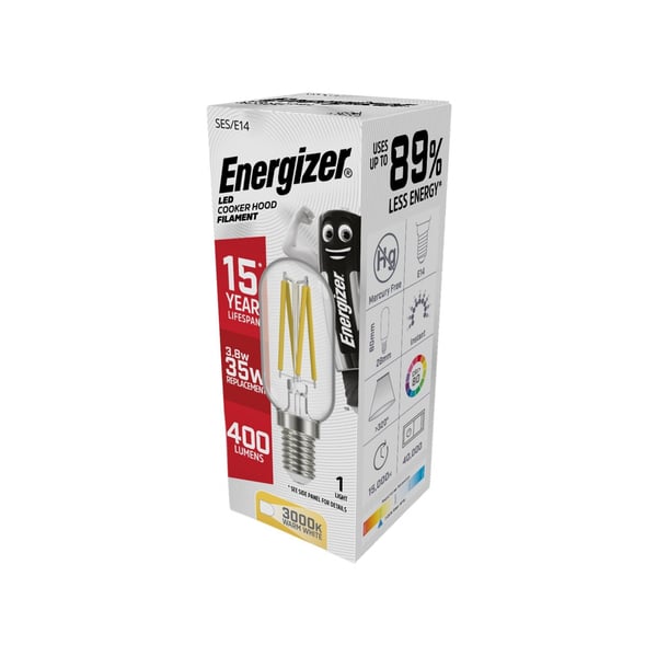 Energizer Led Ses (e14) Cooker Hood Filament Bulb, Warm White 420 Lm 3.8w