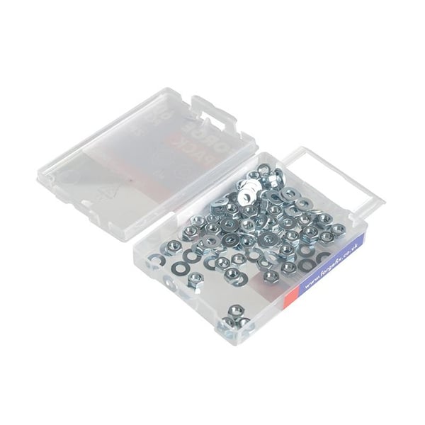 ForgeFix Sekskantede møtrikker og skiver, Zp, Forgepack