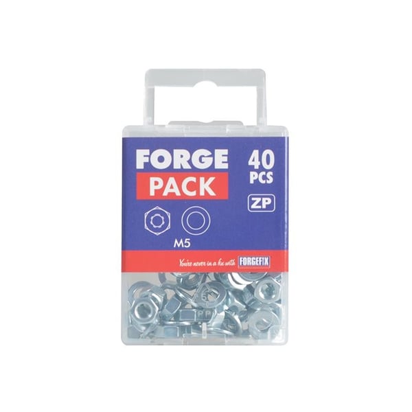 ForgeFix Sekskantede møtrikker og skiver, Zp, Forgepack