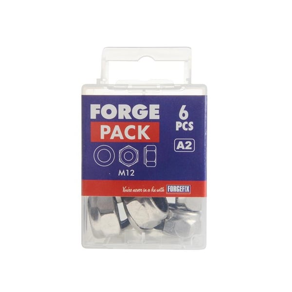 Forgefix kuusiomutterit nailonisisäkkeillä, ruostumaton teräs
