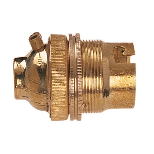Dencon Bc Brass 1/2in Unswitched Lamp Holder