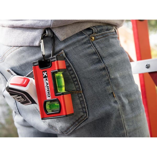 Kapro 771 Twin Mini Level With Carabiner 10cm